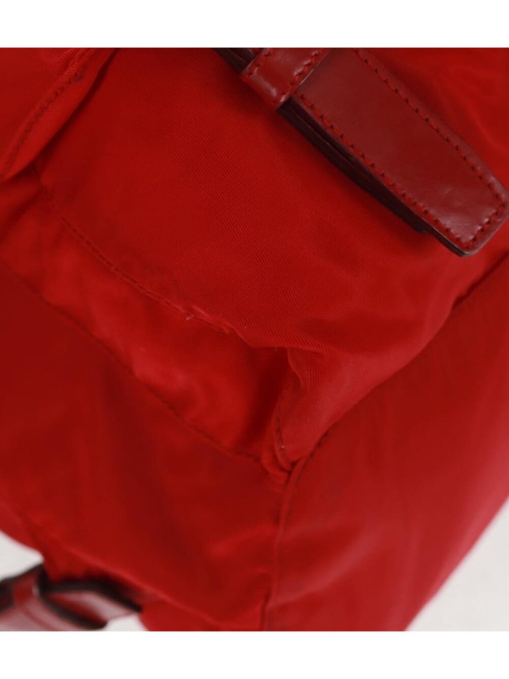 PRADA Backpack Nylon Red Silver - Picture 7 of 16
